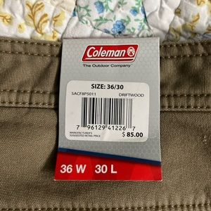 Coleman work pants size 36/30 , Driftwood color NWT